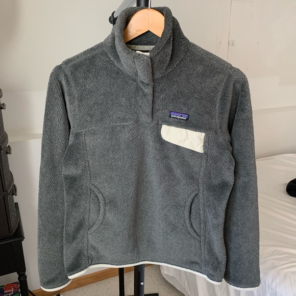 Patagonia Fleece Retool Snap-T Pullover Sweater Gray Women’s Small - Picture 1 of 9